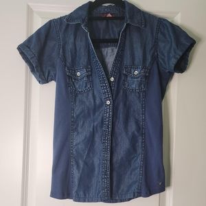 Denim Buttoned Top by Guess